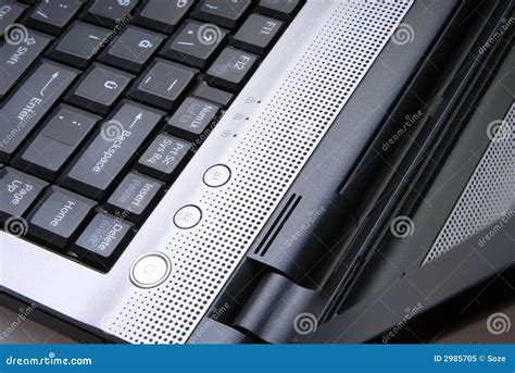 Black Hi Tech Laptop Detail Stock Image Image Of Industry Keyboard