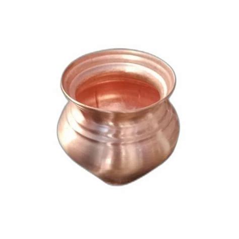 Plain Round Copper Pooja Lota Size 8 Inch Capacity 500ml At Rs 250