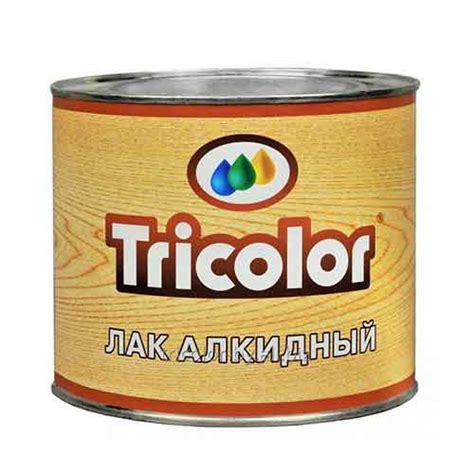 Лак алкидный бесцветный TRICOLOR 1кг ~ Помощница Торг