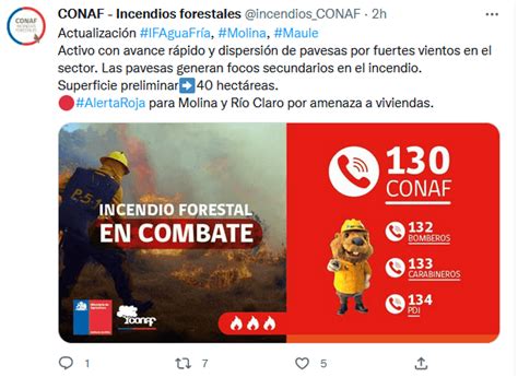 Incendio Forestal En Molina Y Río Claro Parque Nacional Siete Tazas