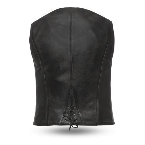 Savannah Womens Western Style Motorcycle Leather Vest The Bikers Den
