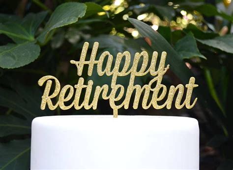 Happy Retirement Cake Topper Assorted Colours | Etsy