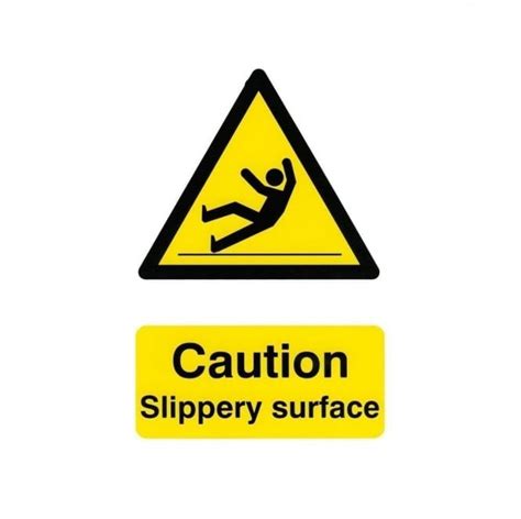 Caution Slippery Surface 200mm X 300mm