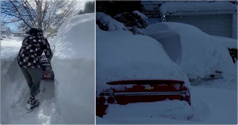 Tempesta Di Neve Sullo Stato Di New York Raggiunti Quasi 2 Metri