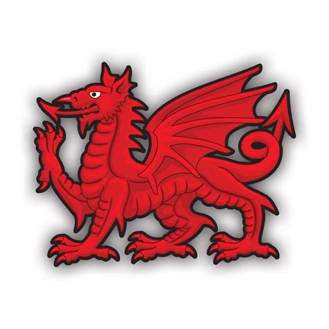 Welsh Dragon Sticker Decal Self Adhesive Vinyl Weatherproof Made