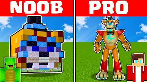 Glamrock Freddy House Build Noob Vs Pro By Mikey And Jj Maizen