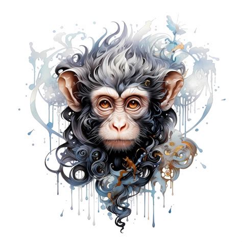 Premium AI Image Mischievous Monkey Illustration