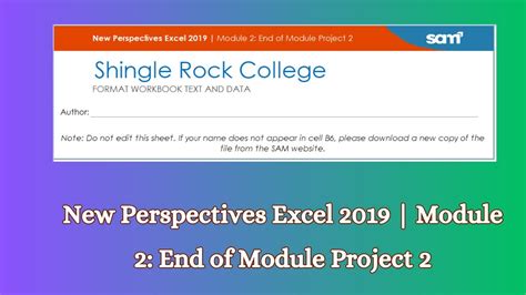 New Perspectives Excel Module End Of Module Project