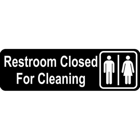 10in X 3in Unisex Restroom Closed For Cleaning Magnet Sign Walmart