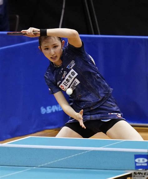 ＜卓球パリ五輪代表選考会＞女子準々決勝、フォアハンドを放つ早田（撮影・木村 揚輔） ― スポニチ Sponichi Annex スポーツ