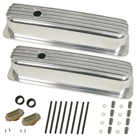 Summit Racing Sum 440417 Summit Racing™ Finned Aluminum Valve Covers Summit Racing