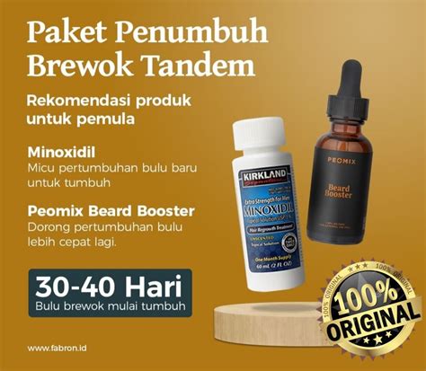 Minoxidil Dan Peomix Beard Booster Paket Penumbuh Brewok Lazada Indonesia