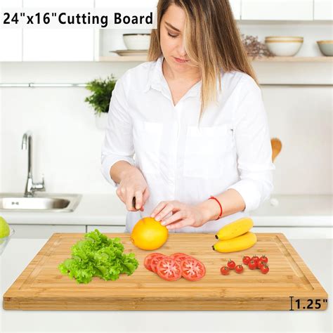 Extra Large XXXL Bamboo Cutting Board 24 X16 Inch Largest Wooden