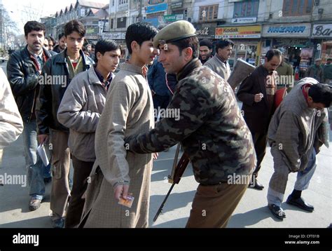 Indian Security Men Check People During A Surprise Check Up In Regal