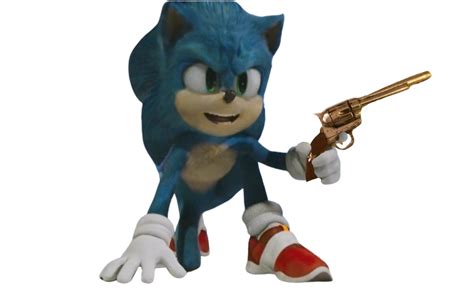 Sonic With A Gun By Dracoawesomeness On Deviantart