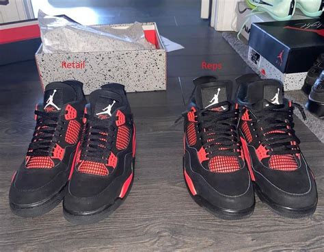 Jordan 4 Red Thunder Retail Vs Reps Hp Batch Retail Reference And Review First Time Buyer