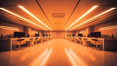 Minimalistic Futuristic Office Design With Simple Concept Created With