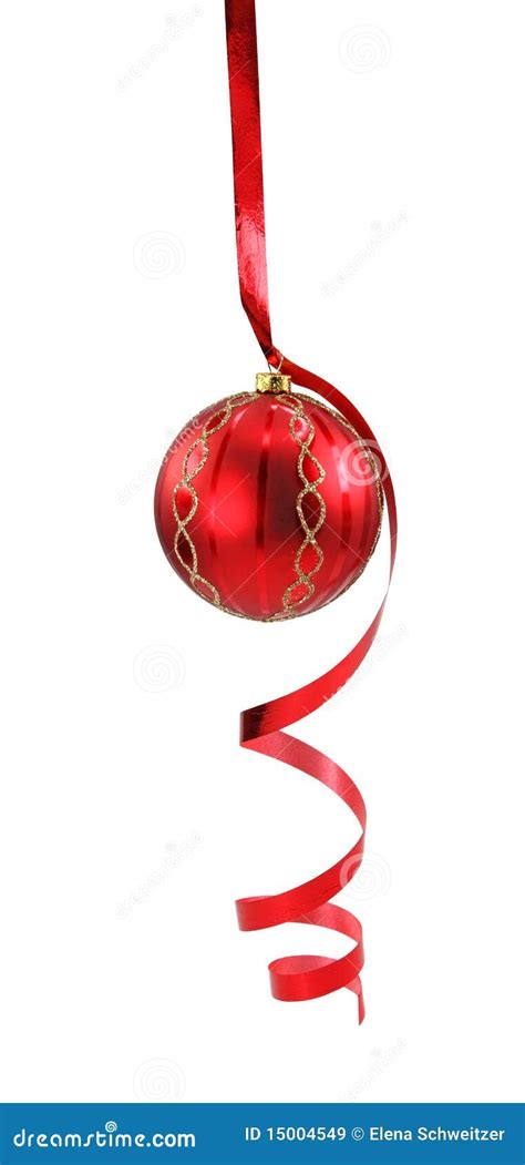 Esfera Vermelha Do Natal Imagem De Stock Imagem De Ornamento