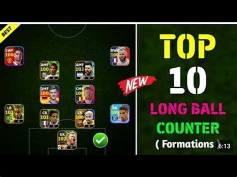 Top 10 Best Formations For Long Ball Counter In EFootball 2024