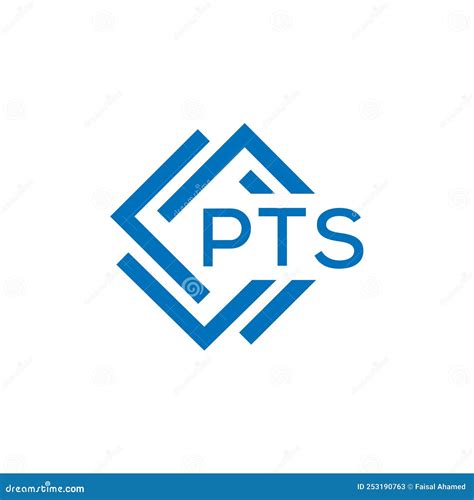 PTS Letter Logo Design On White Background PTS Creative Circle Letter