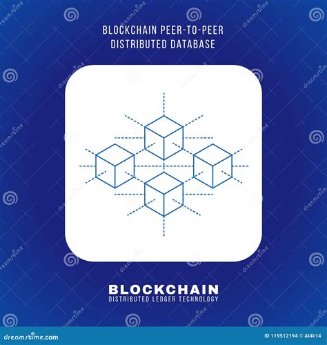 Blockchain Distributed Ledger Technology Illustration Stock Vector