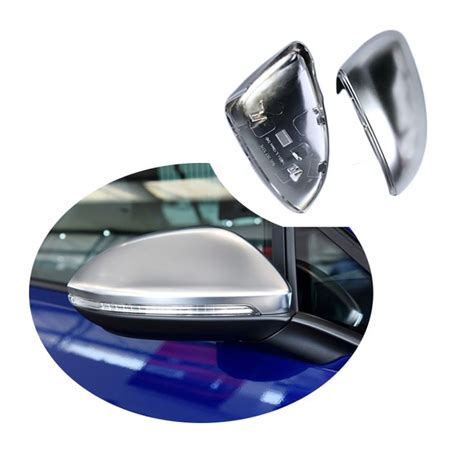 1 Pair Abs Electroplating Rearview Racing Mirrors Caps Covers For Vw