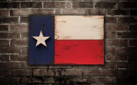 Rustic Wooden Texas Flag