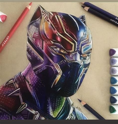 Black Panther Drawing in 2022 | Black panther drawing, Arteza, Rainbow ...