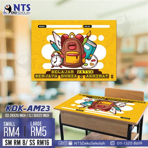 Day Ship Alas Meja Murid Keceriaan Kelas Kelas Cantik Am