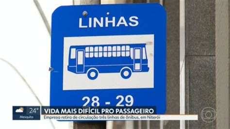 Vídeo Três linhas de ônibus saem de circulação em Niterói RJ1 G1