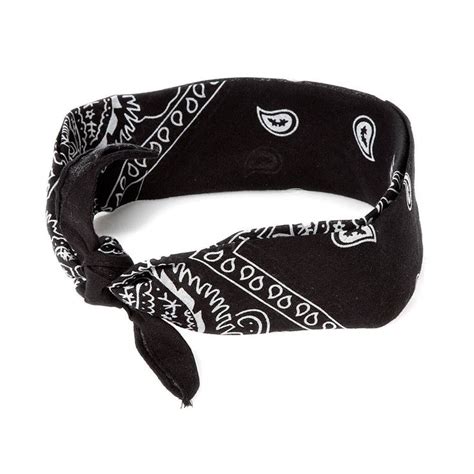 Black Paisley Bandana 3 In 1 Headwrap Head Wraps Bandanas Paisley