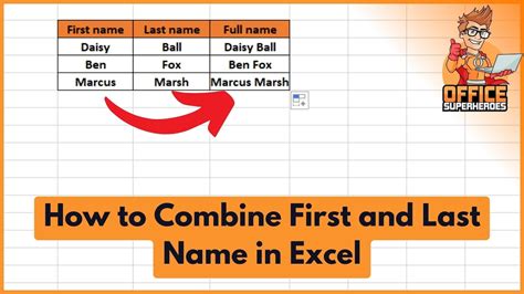 How To Combine First And Last Name In Excel Youtube