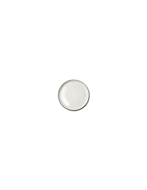 Plato Ceramica Cm Blanco Con Borde Verde