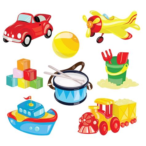 Ensemble De Jouets Pour Enfants Illustration Pour Les Enfants Petite