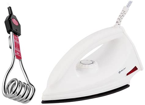 Buy Bajaj Majesty Dx 6 1000 Watt Dry Iron White And 1500 Watt Immersion