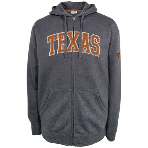 Mens Graphite Texas Longhorns Fan Favorite Full Zip Hoodie