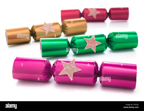 Christmas Cracker Isolated On A White Background Stock Photo Alamy