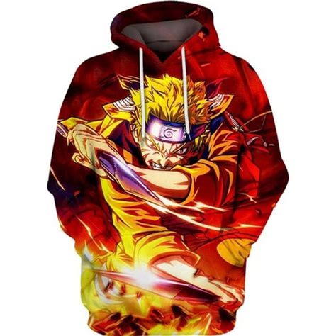 Naruto Uzumaki Angry Naruto Anime All Over Print 3d Zip Hoodie Teeruto