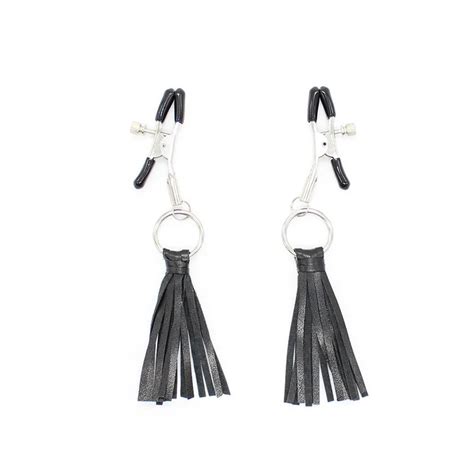 Hot Sale 1 Pair Tassels Nipple Clips Nipple Clamps Bust Massager Breast Stimulate Sex Toys