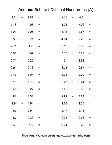 Common Core Worksheets Multiplying Decimals Common Core Worksheets