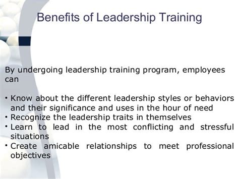 Leadership Training Program Benefits And Objectives