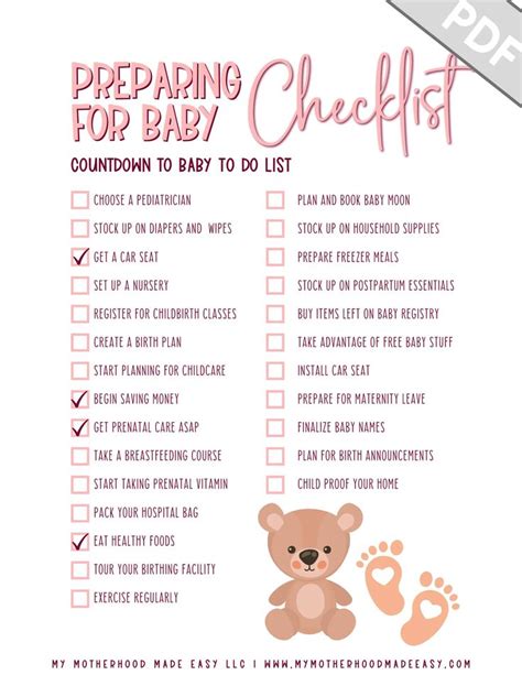 Essential Things To Do Before Your Baby Arrives Checklist My