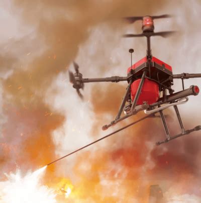 Fire fighting drone | dry powder fire extinguishing boom firefighting drone