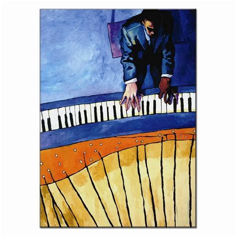 1 Pcs Abstract Pianist Playing The Piano Painting Prints On Canvas