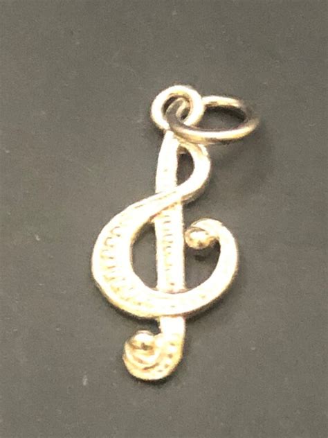 925 Treble Clef, Silver Treble Clef Symbol, Treble Cl… - Gem