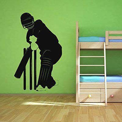 Cricketer Wall Sticker Sports Wall Decal Art Available In Sizes And