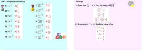 Negative And Fractional Indices Maths Gcse Lesson Powerpoint And Activinspire Teaching Resources