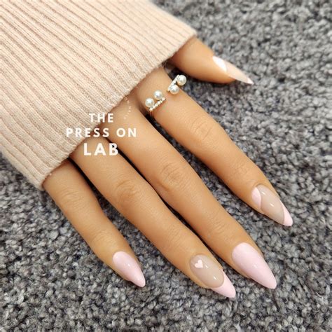 Pink Fake Nails Etsy