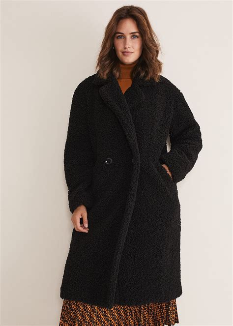 Libbie Longline Teddy Coat Phase Eight Uk