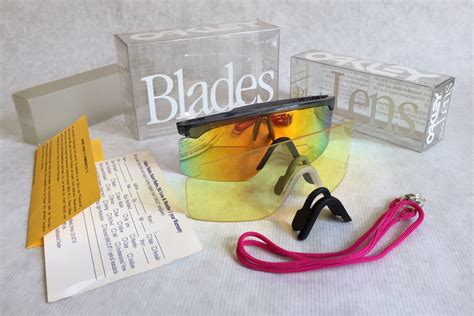 Oakley Blades® 1988 Vintage Sunglasses Full Set New Unworn Deadstock Including Extra Blade®